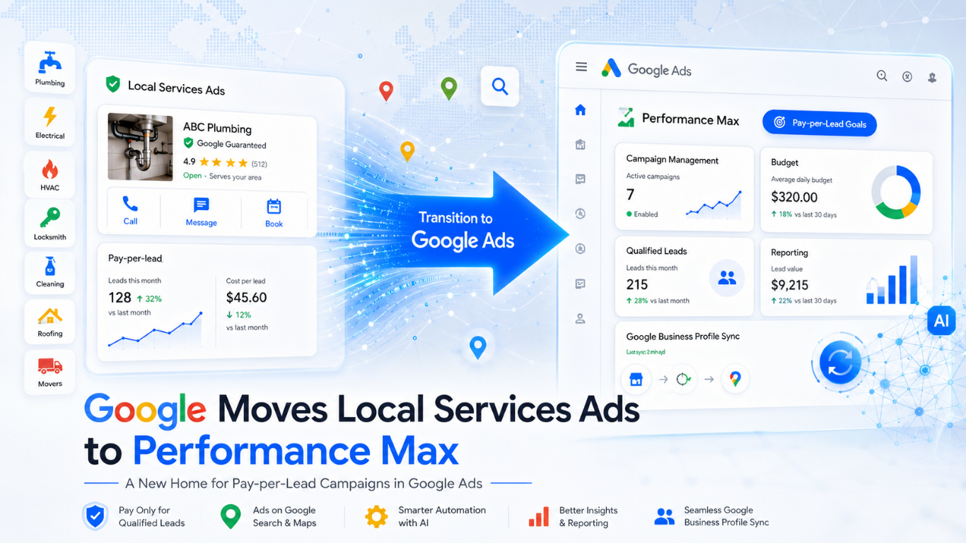 Local Services Ads transitioning to Performance Max campaigns in Google Ads
