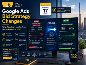 Google Ads bid strategy changes before and after comparison